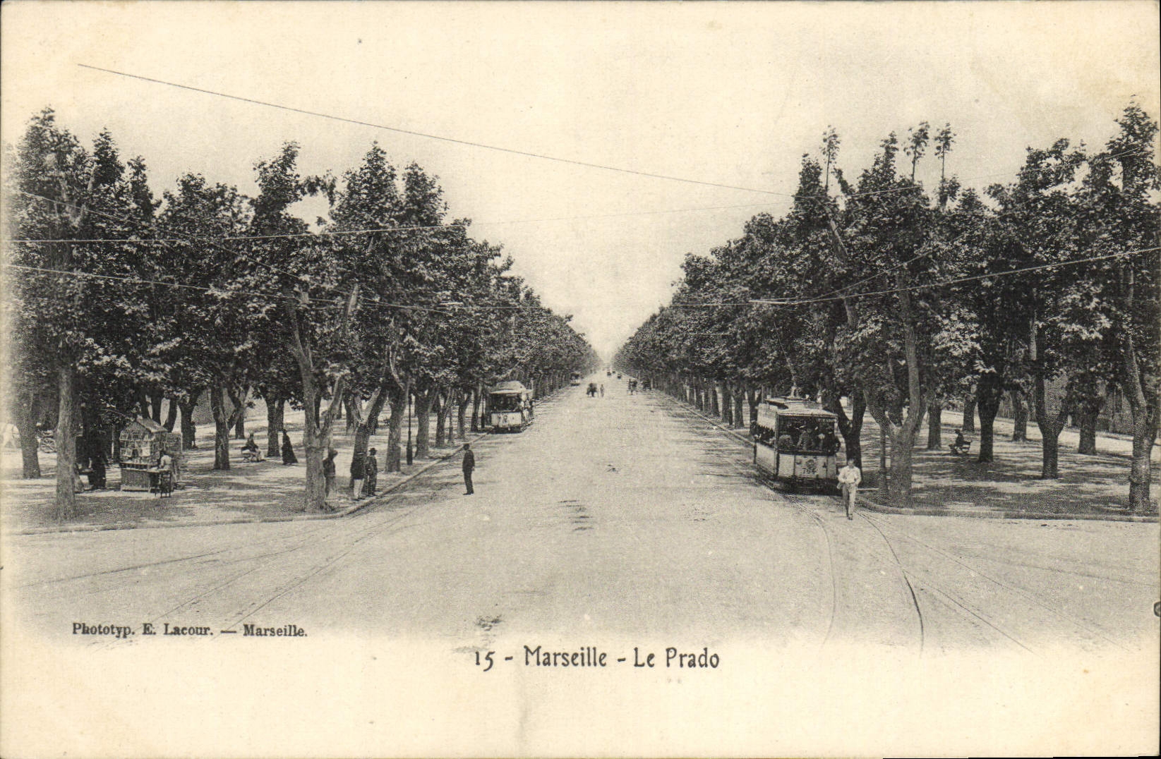 CPA Marseille Le Prado Tramways