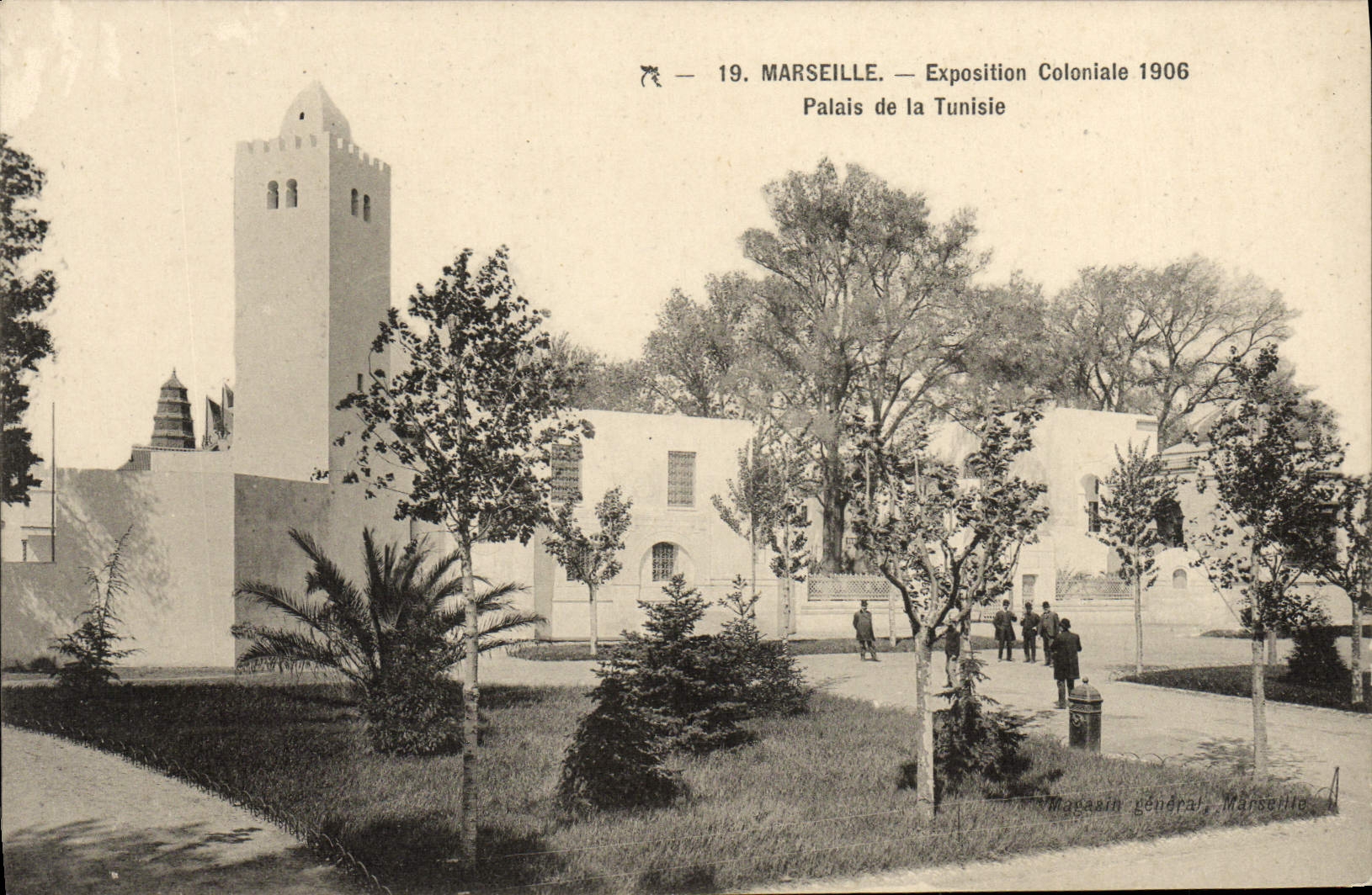 CPA Marseille Exposition Coloniale 1906 Palais de la Tunisie