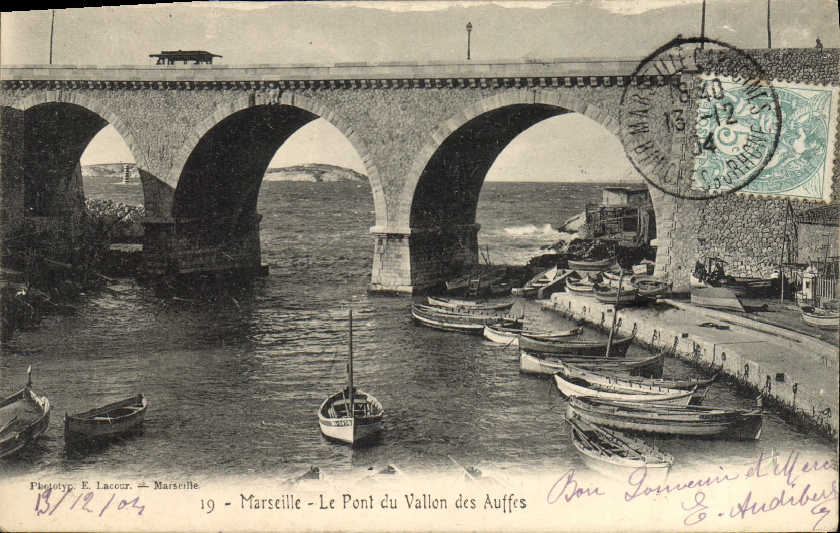 CPA Marseille Le pont du vallon des Auffes