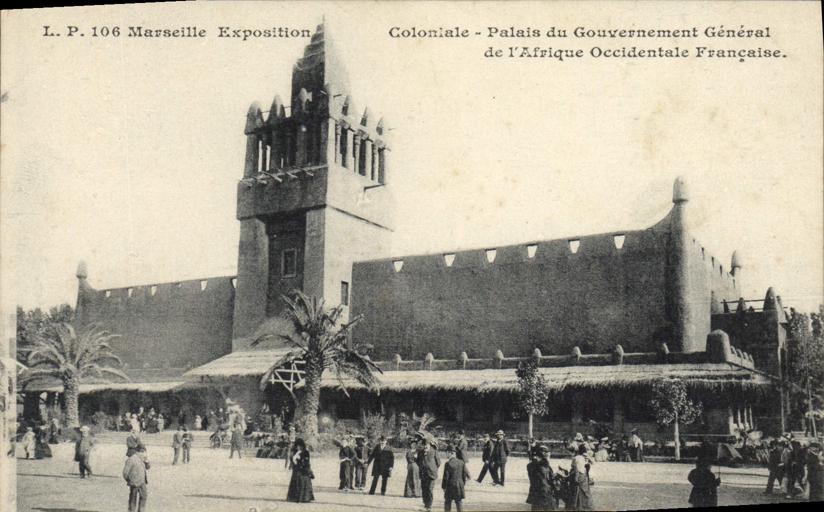 CPA Marseille Exposition coloniale palais du gouvernement general de l'afrique Occidentale Francaise
