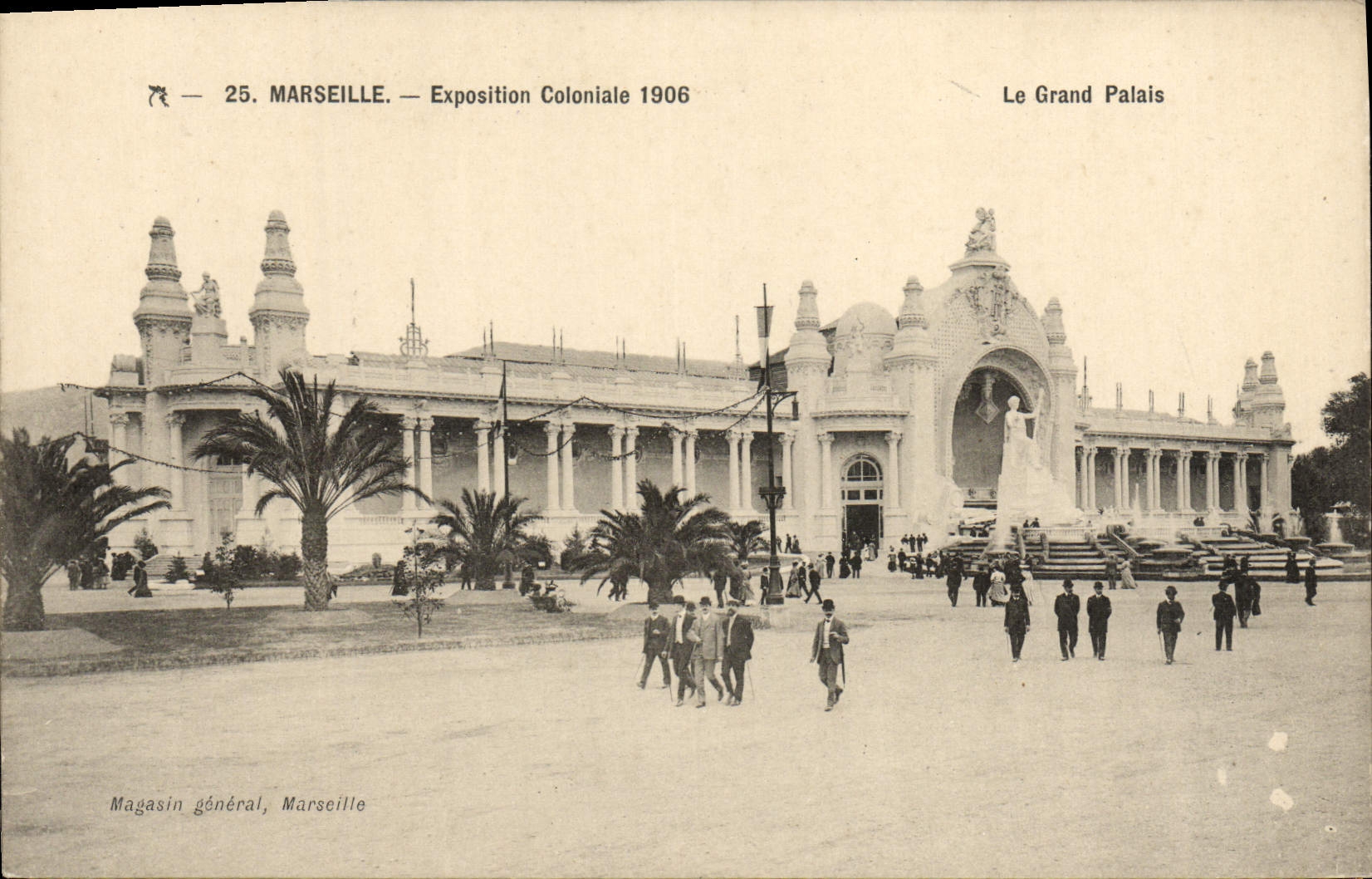 CPA Marseille Exposition coloniale 1906 le grand palais