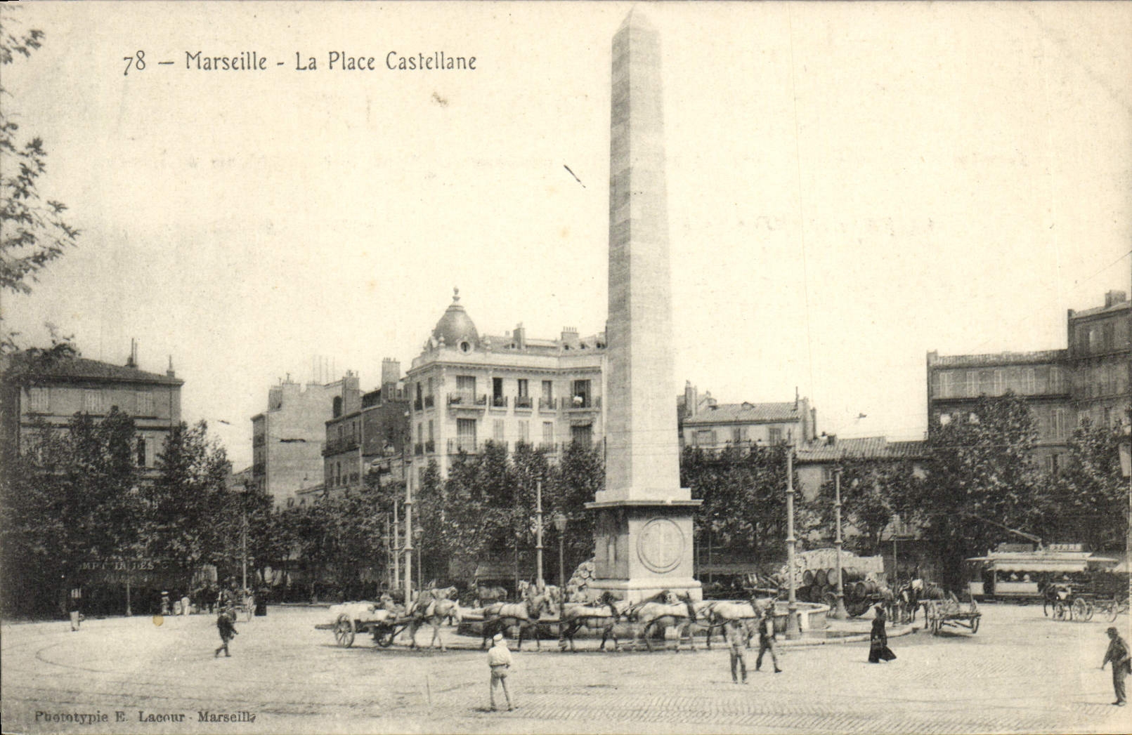 CPA Marseille la Place Castellane