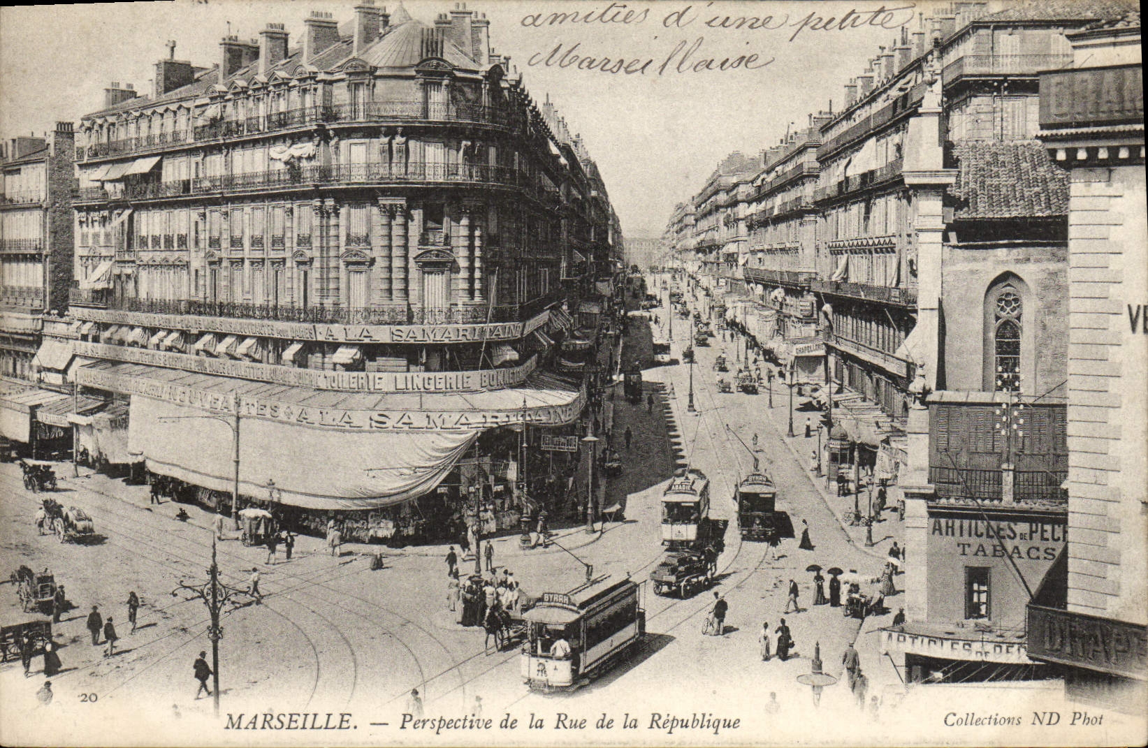 CPA Marseille Perspective de la rue de la republique