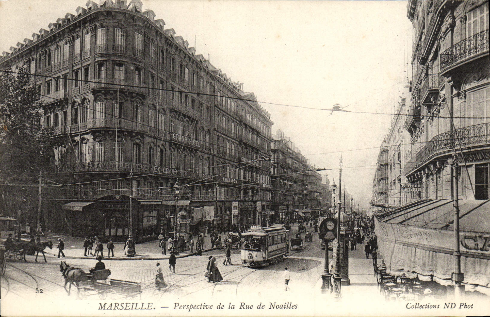 CPA Marseille Perspective de la rue de Noailles Tramway