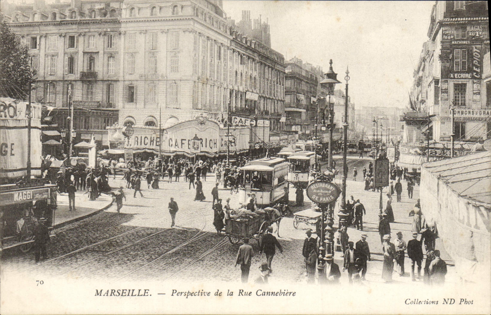 CPA Marseille Perspective de la rue Cannebiere