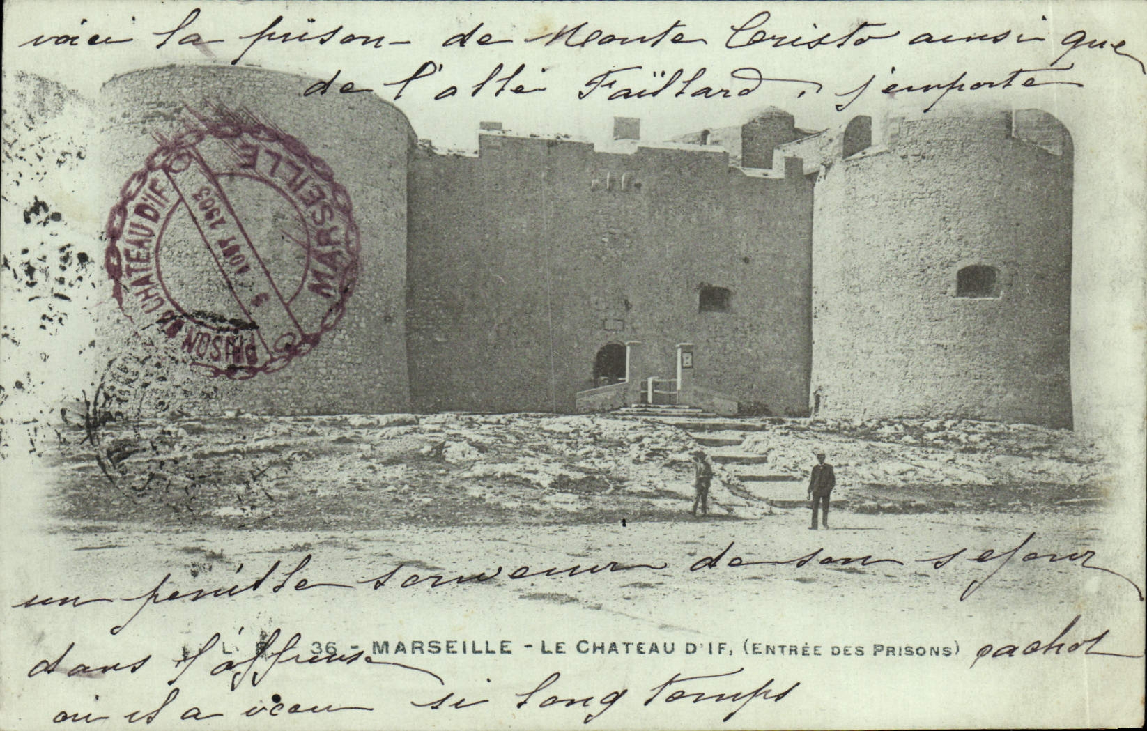 CPA Marseille Le Chateau d'If Entree des prisons