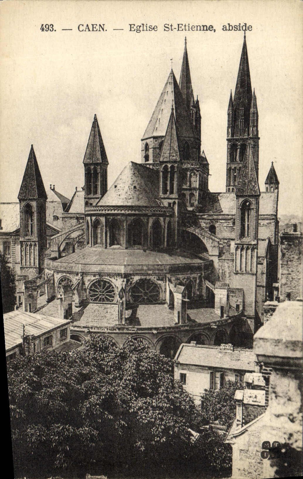 CPA Caen Eglise Saint Etienne Abside