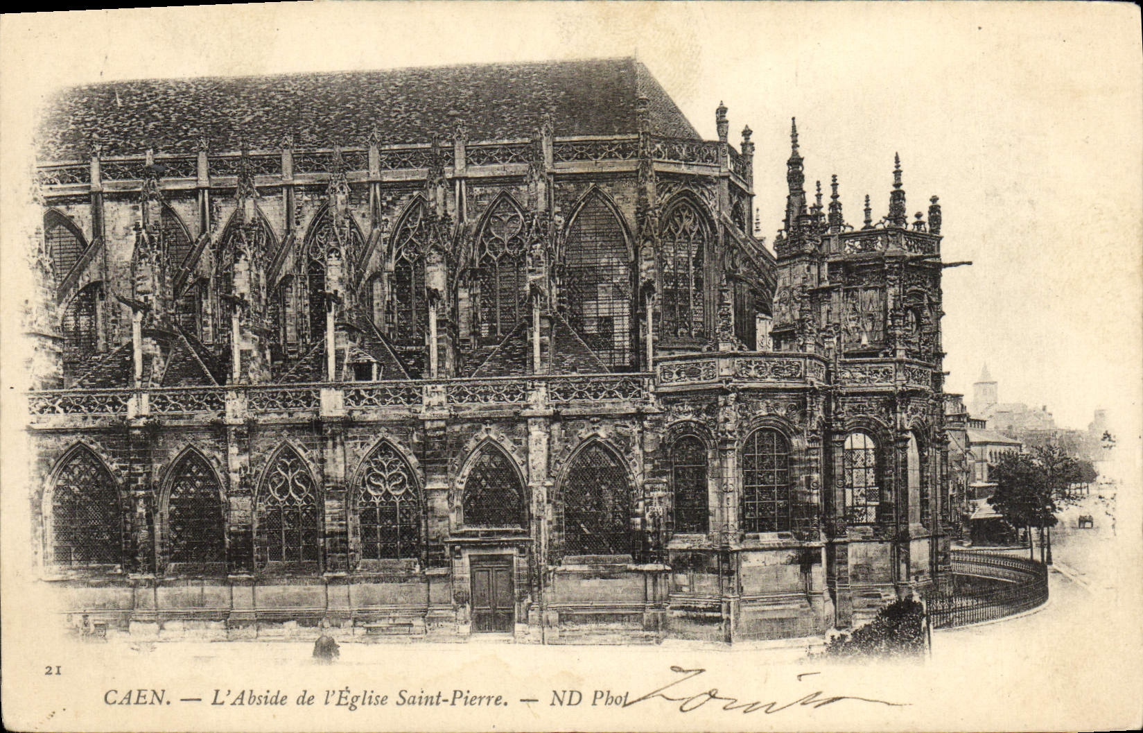 CPA Caen Abside de L'Eglise Saint Pierre