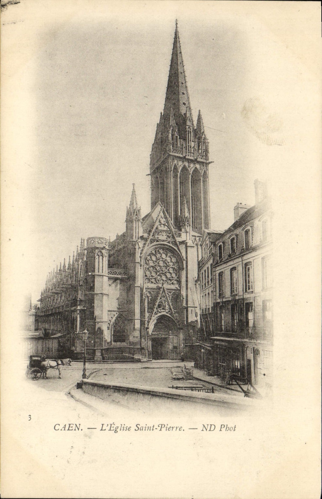 CPA Caen L'Eglise Saint Pierre 