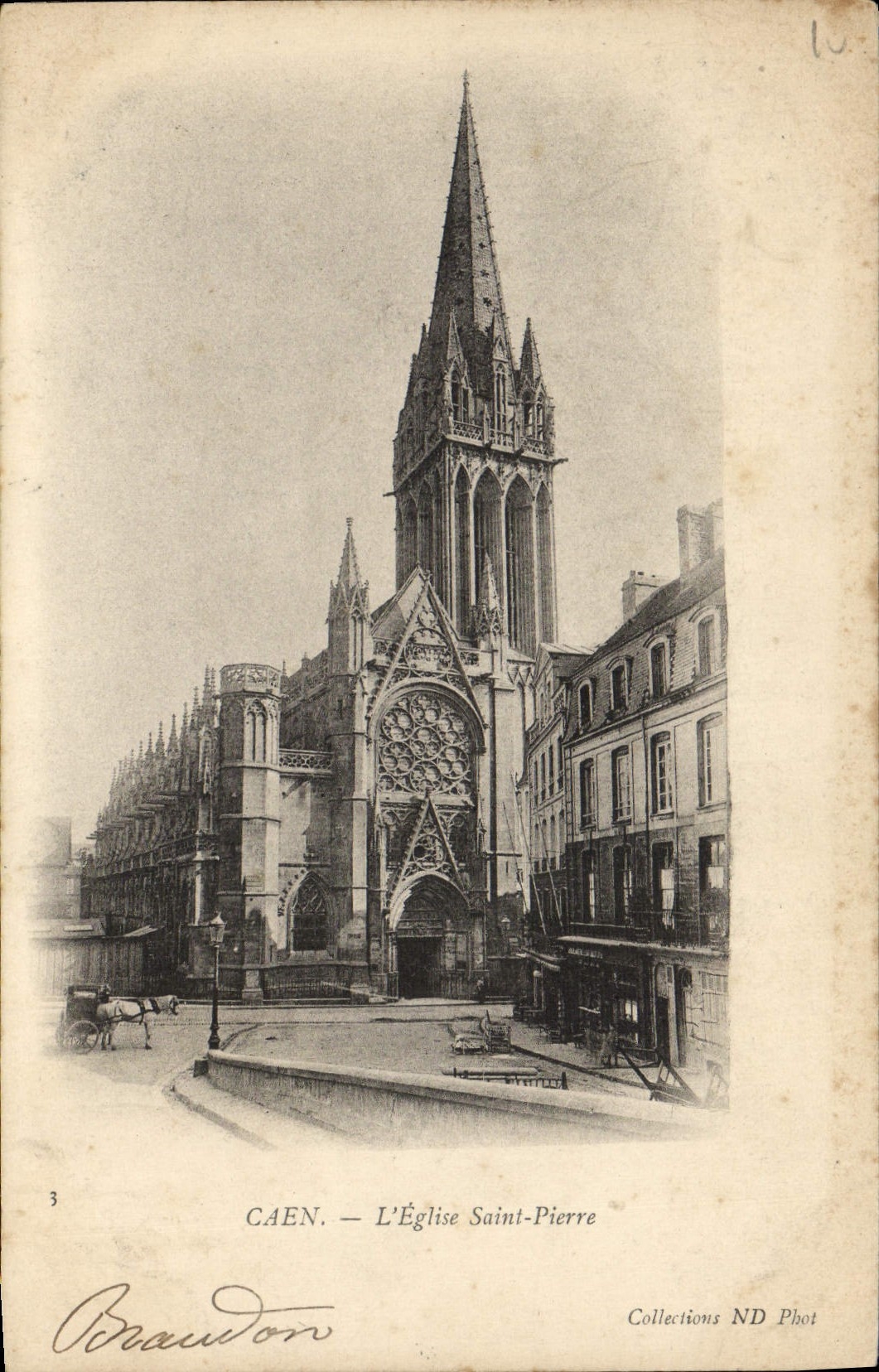 CPA Caen L'Eglise Saint Pierre 