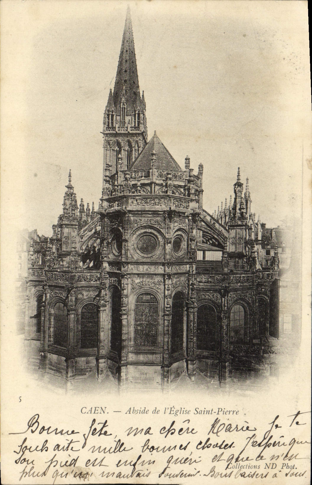 CPA Caen Abside de L'Eglise Saint Pierre 