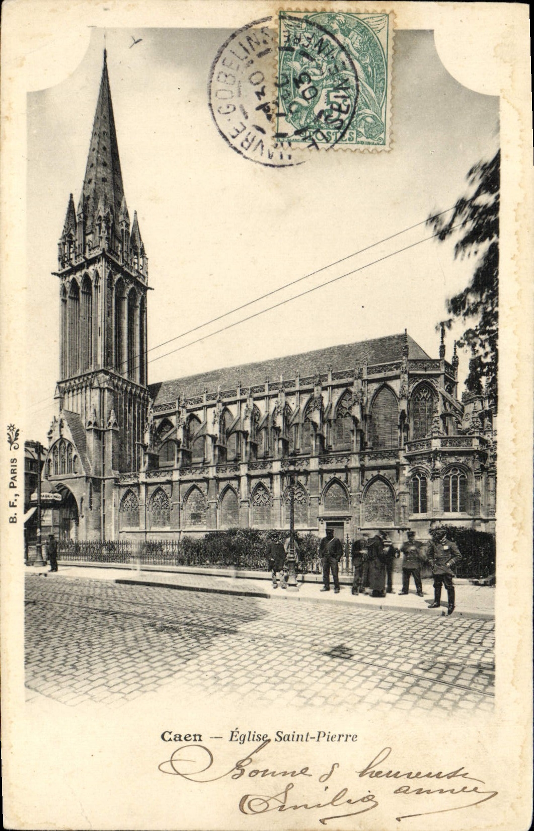 CPA Caen L'Eglise Saint Pierre 