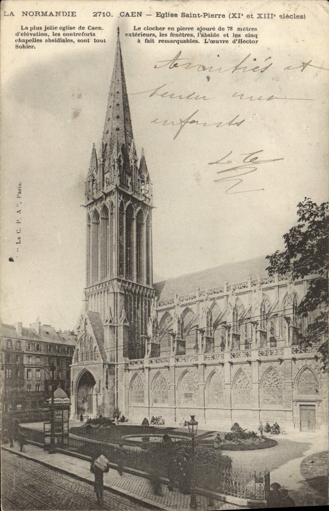 CPA Caen L'Eglise Saint Pierre 