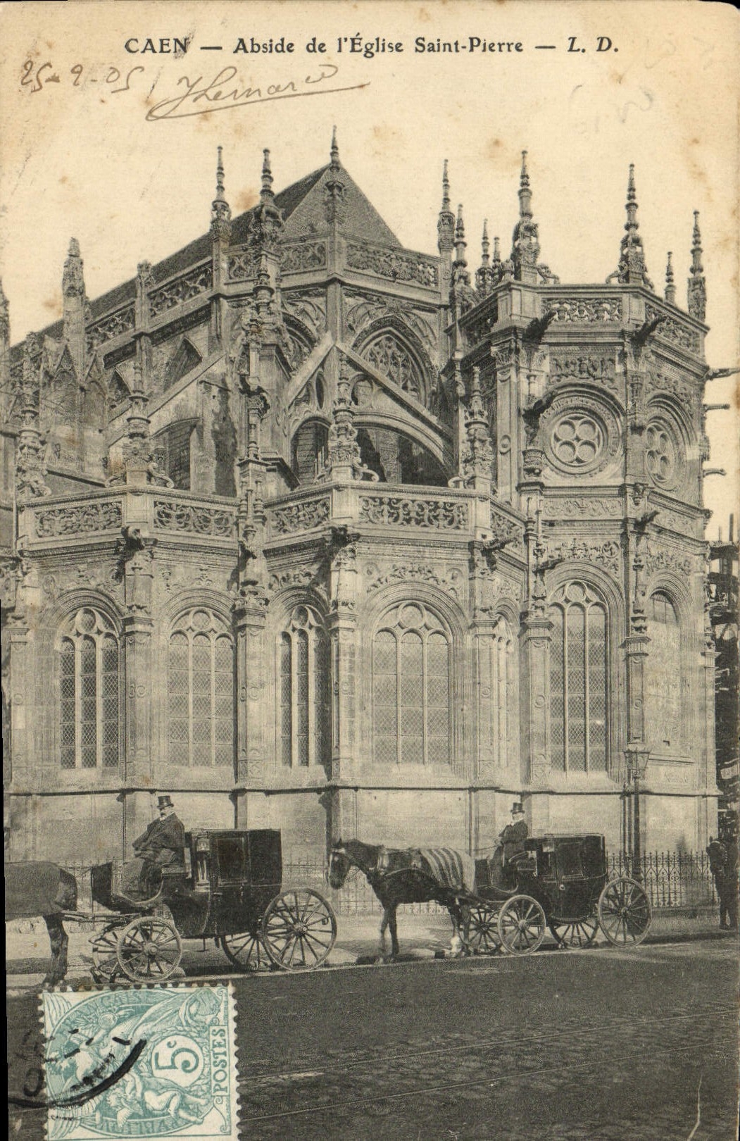 CPA Caen Abside de l'Eglise Saint Pierre