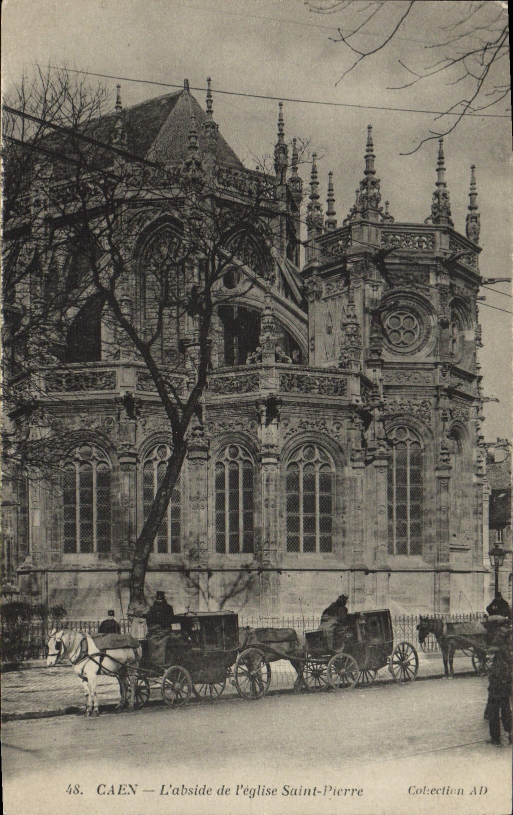 CPA Caen Abside de L'eglise Saint Pierre