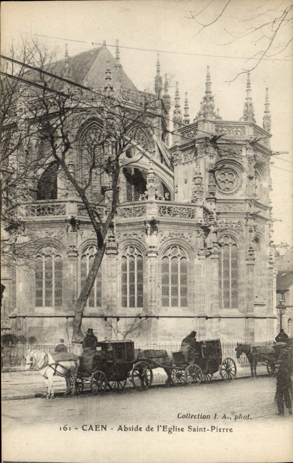CPA Caen Abside de L'eglise Saint Pierre
