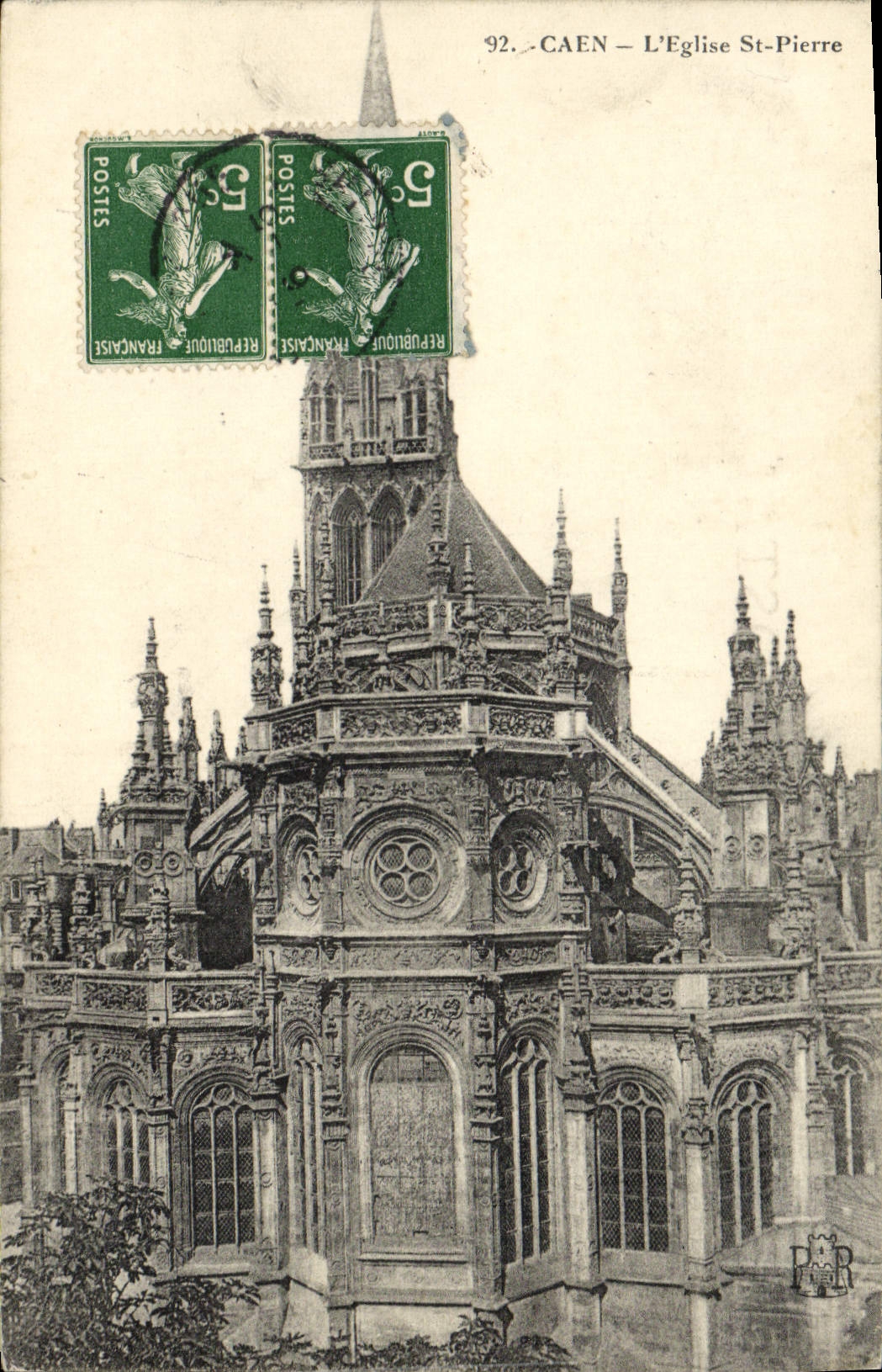 CPA Caen L'eglise Saint Pierre
