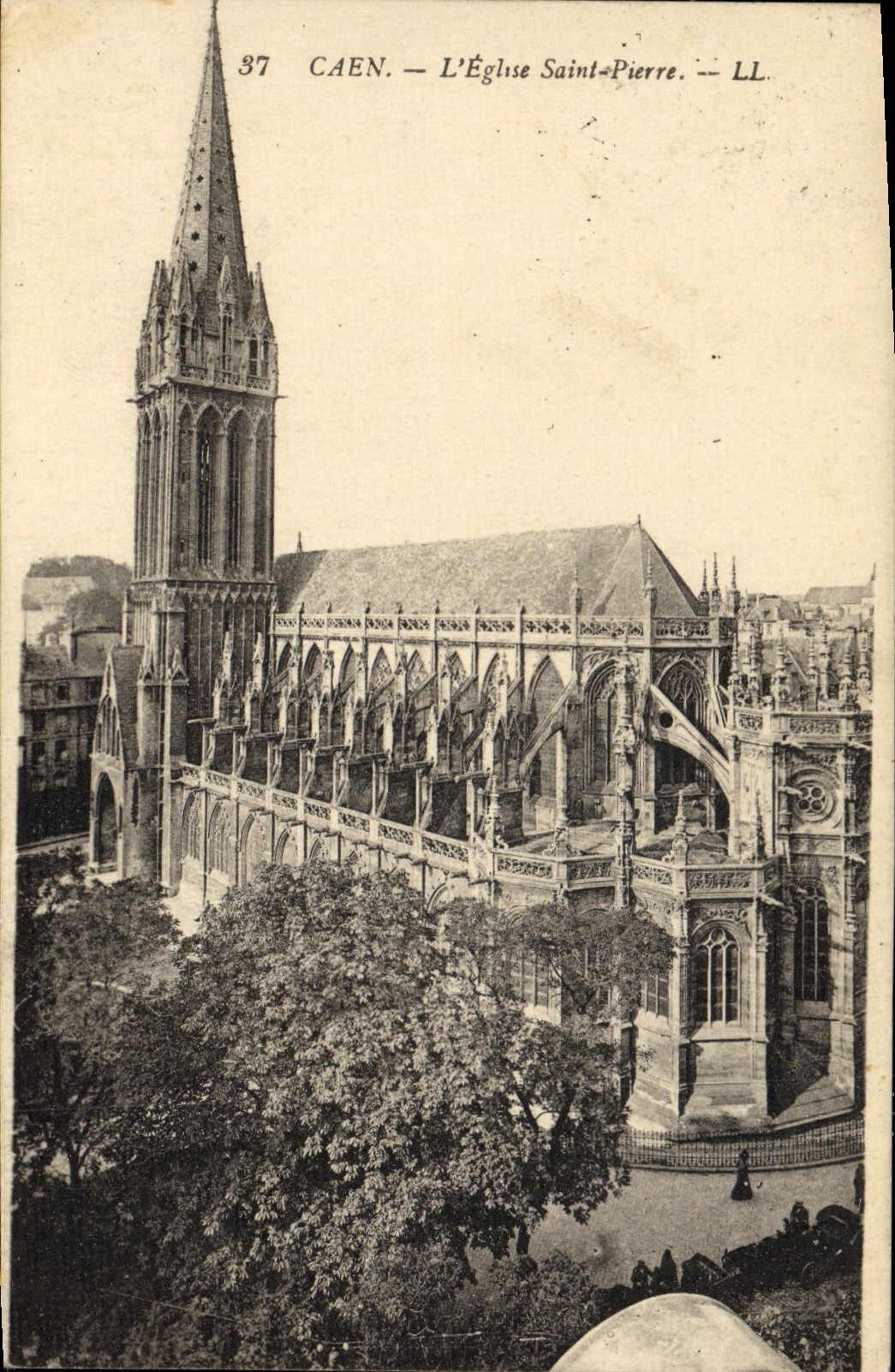 CPA Caen L'Eglise Saint Pierre