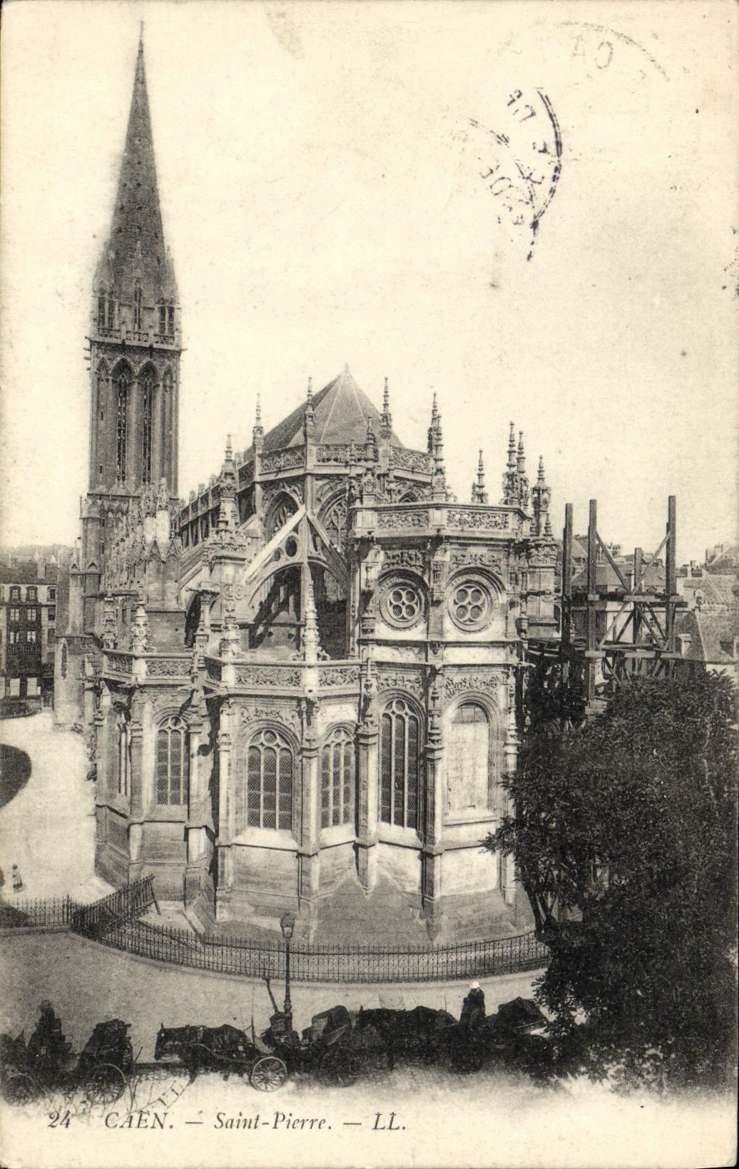 CPA Caen L'Eglise Saint Pierre