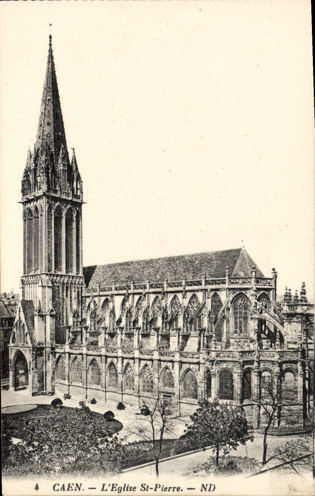 CPA Caen L'Eglise Saint Pierre