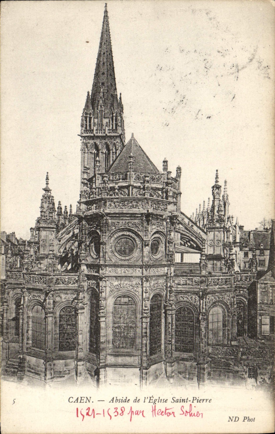CPA Caen Abside de l'Eglise Saint Pierre 