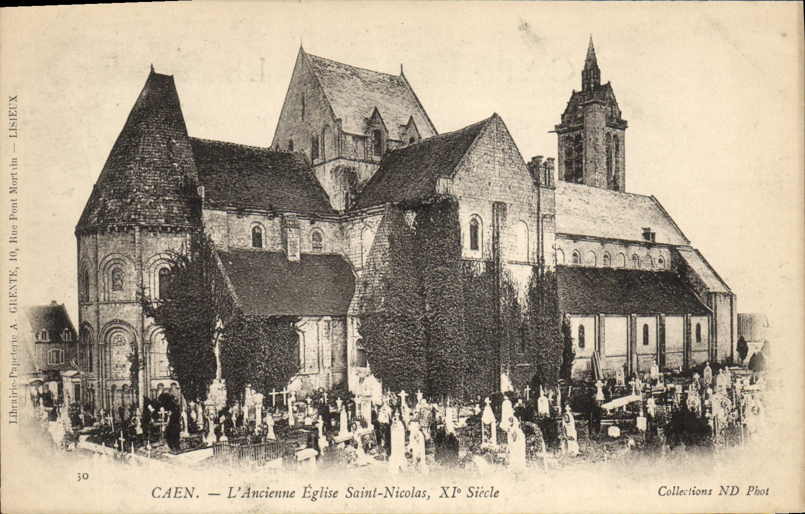 VINTAGE POSTCARD Caen the Old Church Saint Nicolas