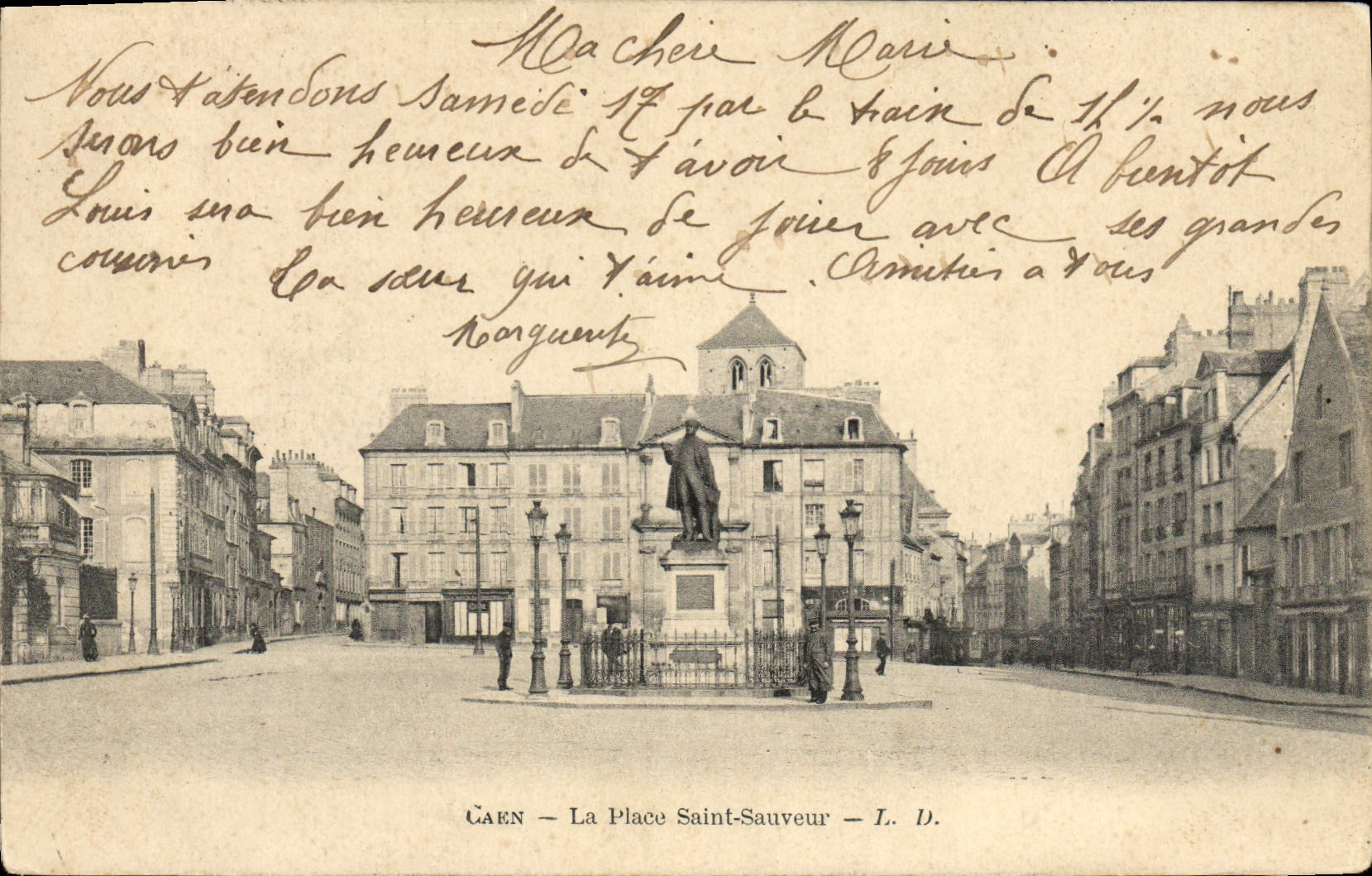 CPA Caen La Place saint Sauveur