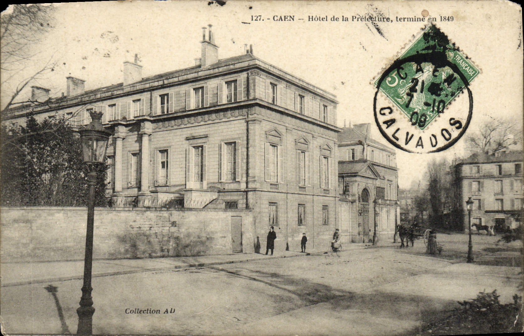 VINTAGE POSTCARD Caen Hotel of the Prefecture