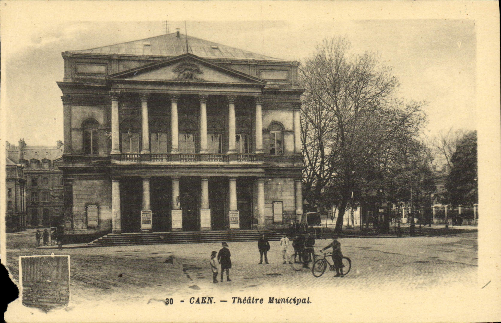 POSTAL Caen de la VENDIMIA los niños municipales del teatro
