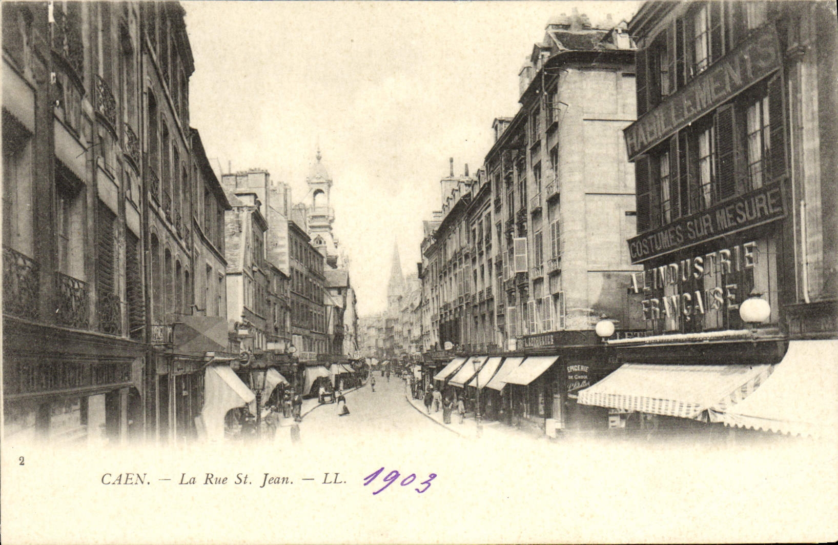 POSTAL Caen de la VENDIMIA el St Jean de la calle
