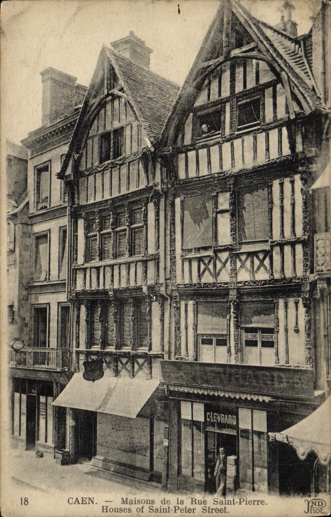CPA Caen Maison de la Rue Saint Pierre Levrard