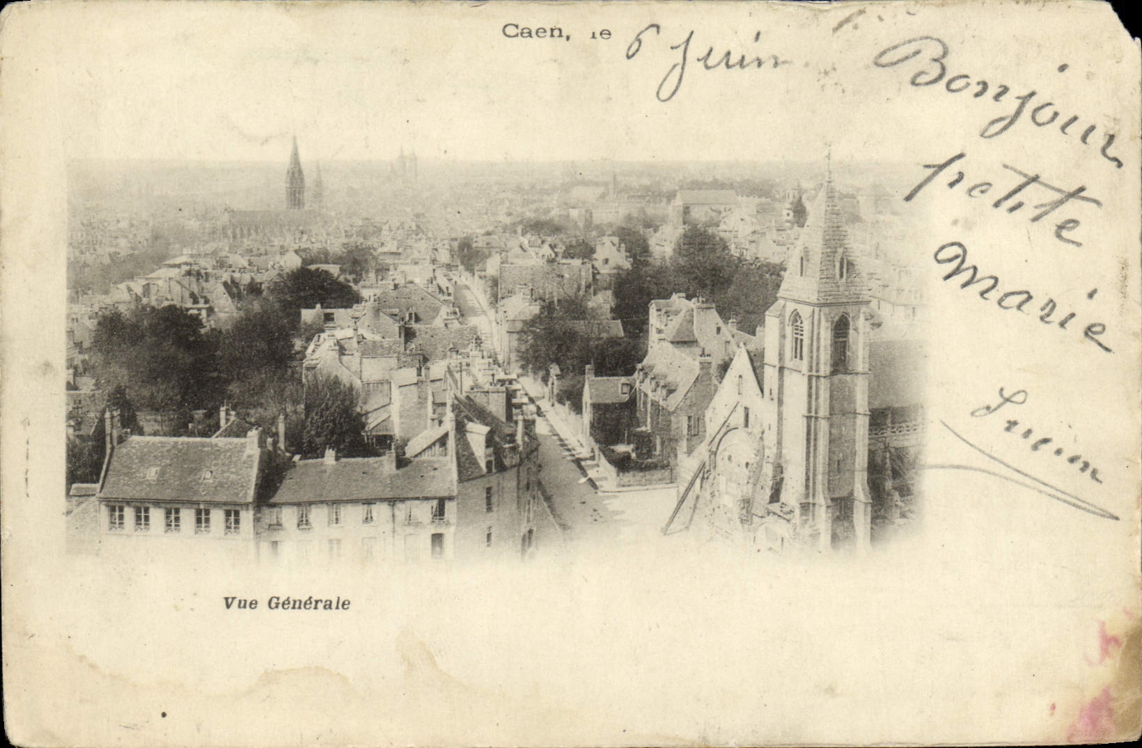 CPA Caen Vue Generale 