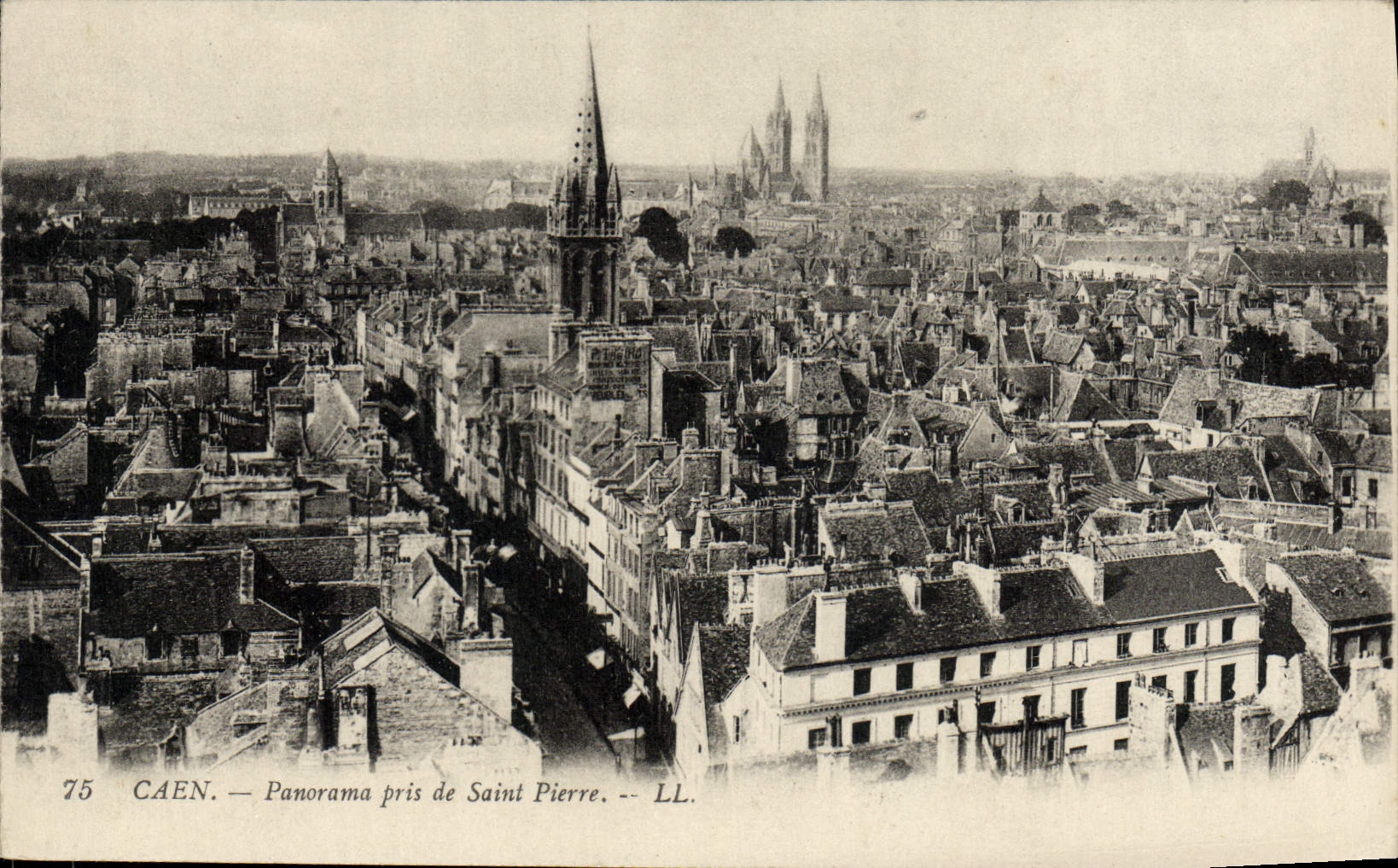 CPA Caen Panorama Pris de Saint Pierre