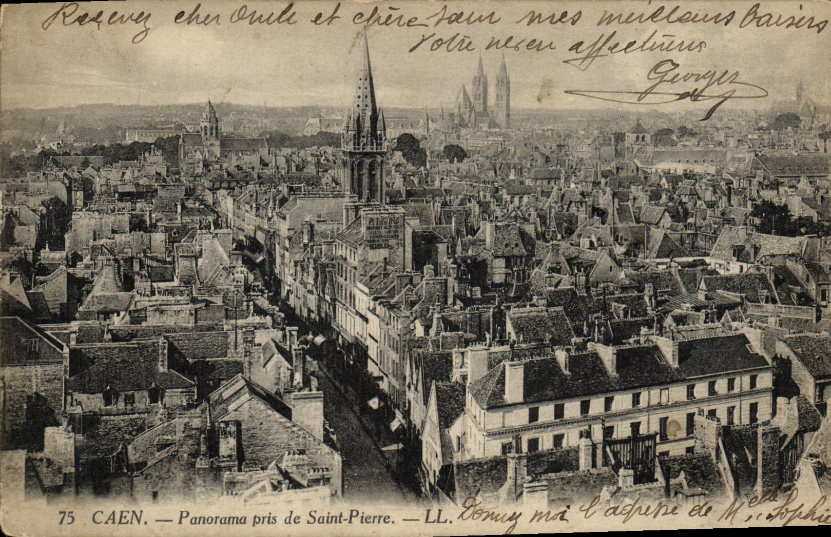 CPA Caen Panorama Pris de Saint Pierre