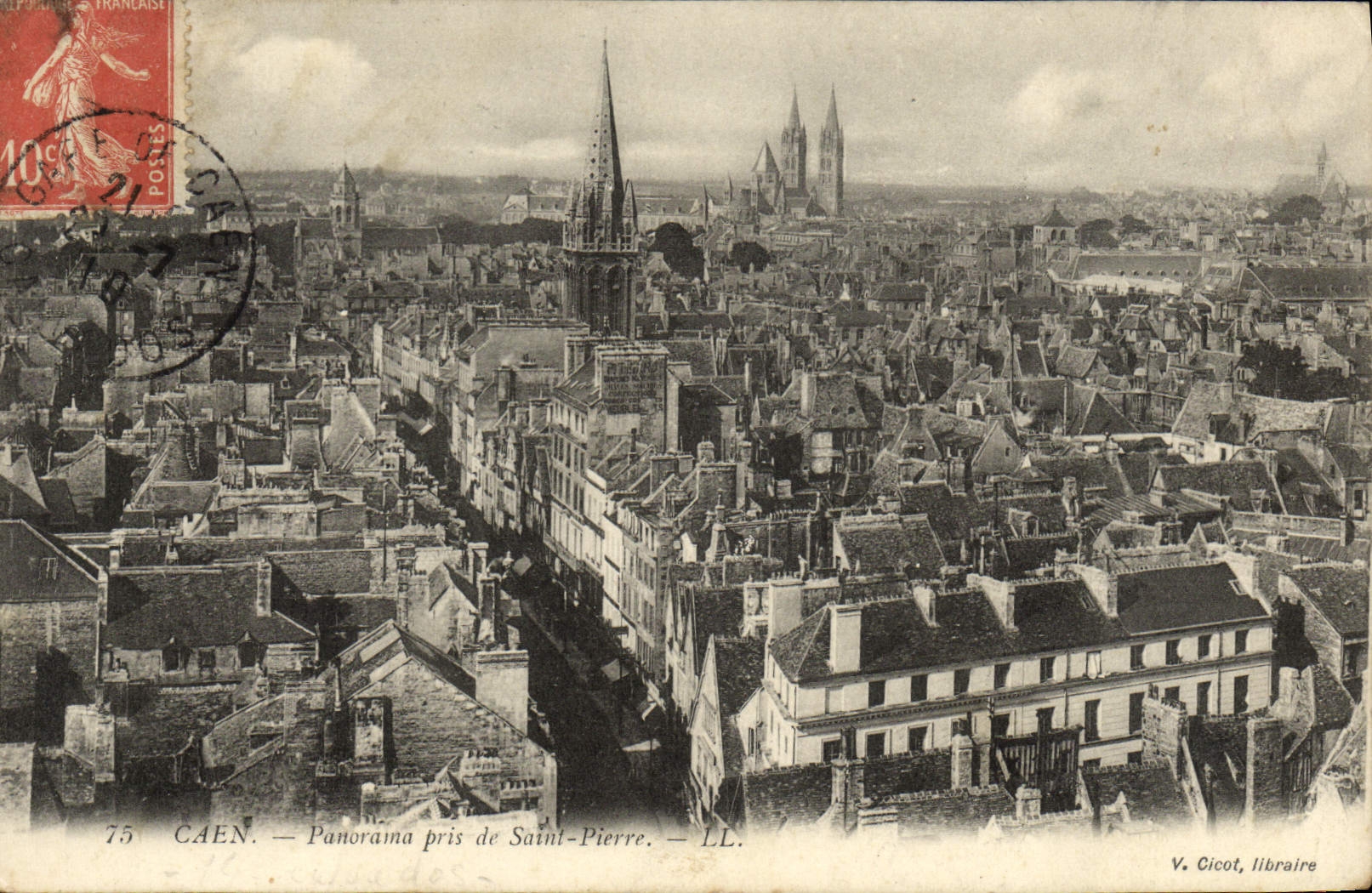 CPA Caen Panorama Pris de Saint Pierre