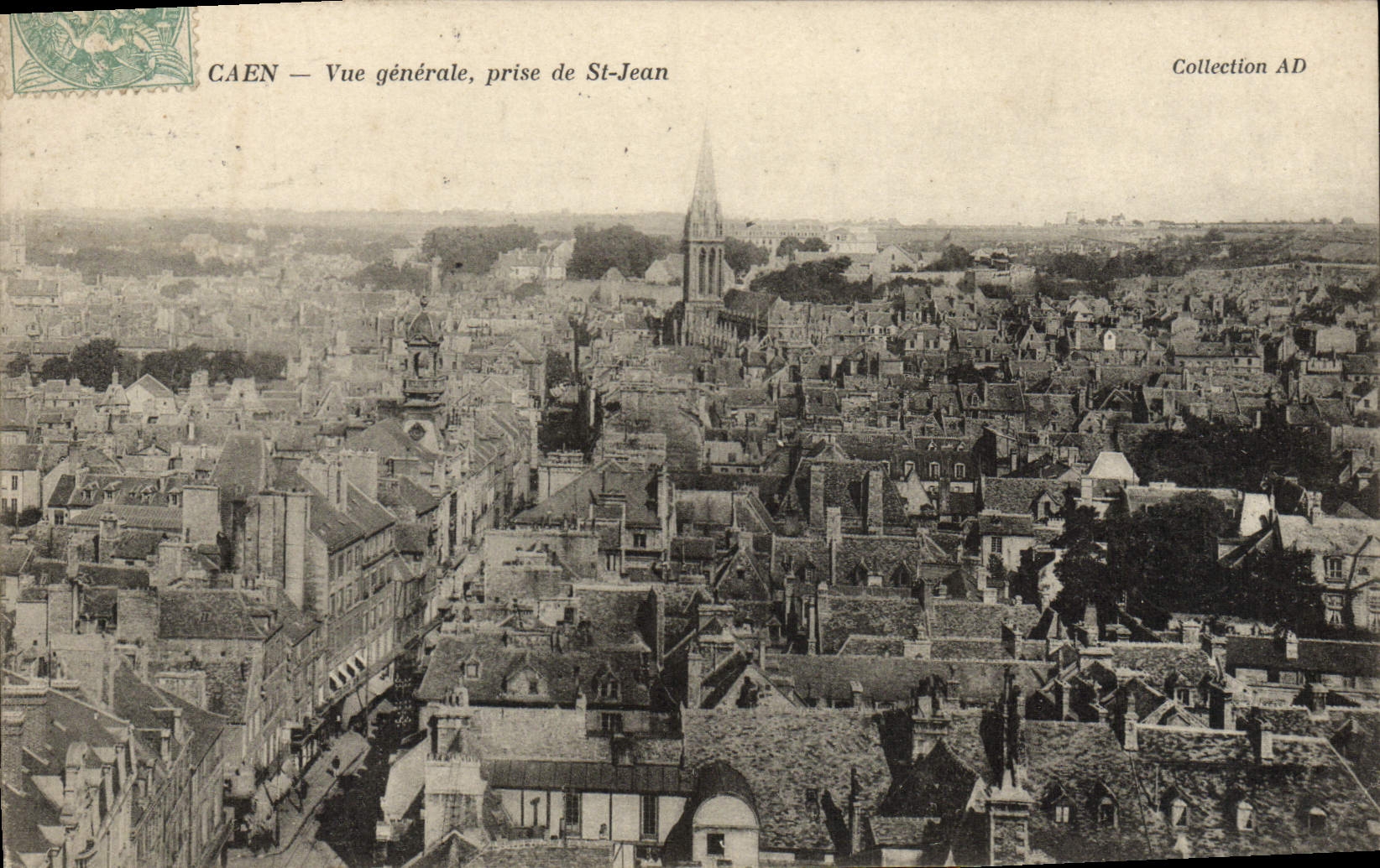 POSTAL Caen de la VENDIMIA vista de St Jean