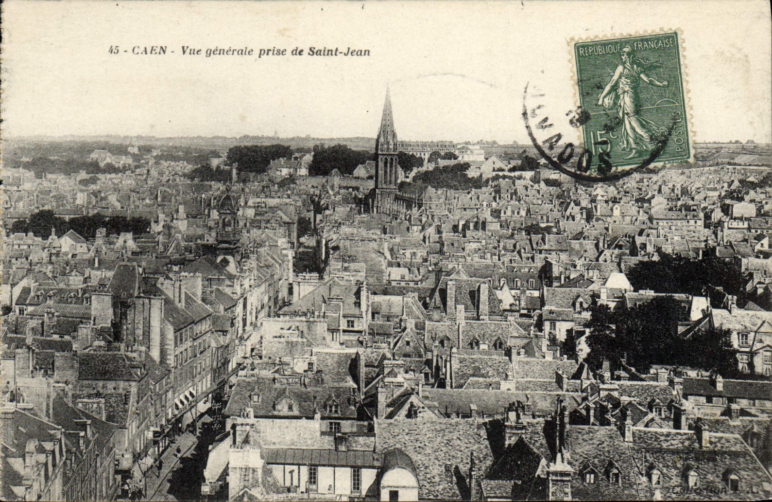 CPA Caen Vue Generale Prise de Saint Jean