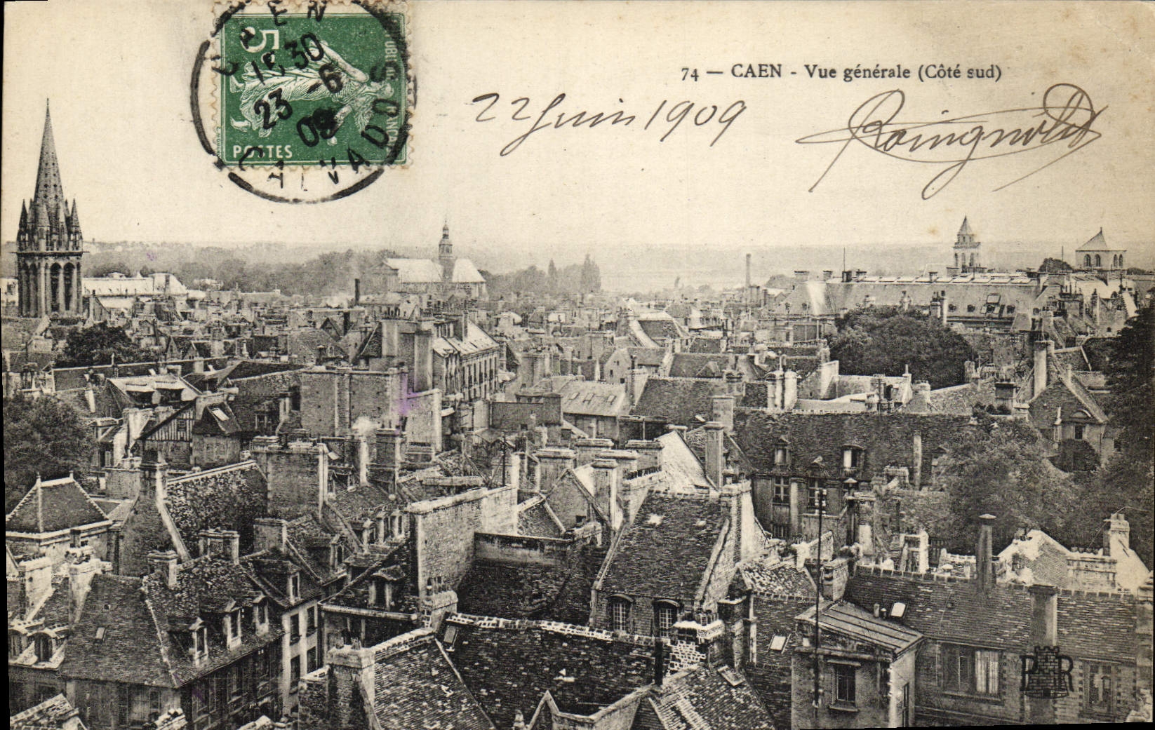 CPA Caen Vue Generale 