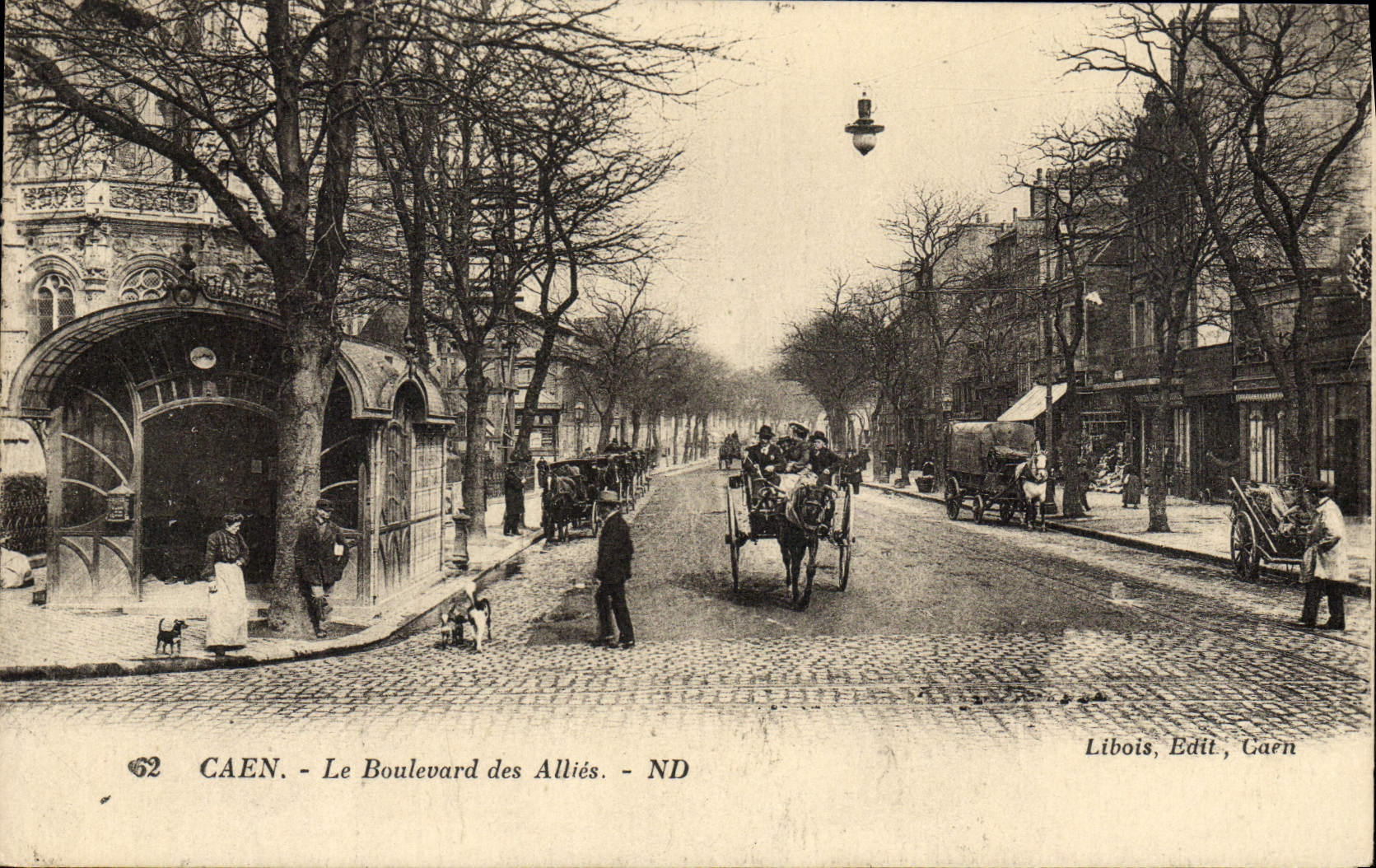 CPA Caen Le Boulevard Des Allies
