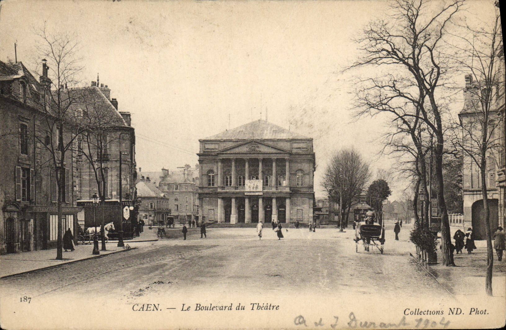 CPA Caen Le Boulevard Du Theatre