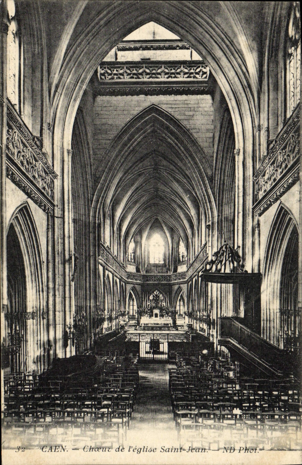 Estribillo santo de Caen de la POSTAL de la VENDIMIA de la iglesia Jean