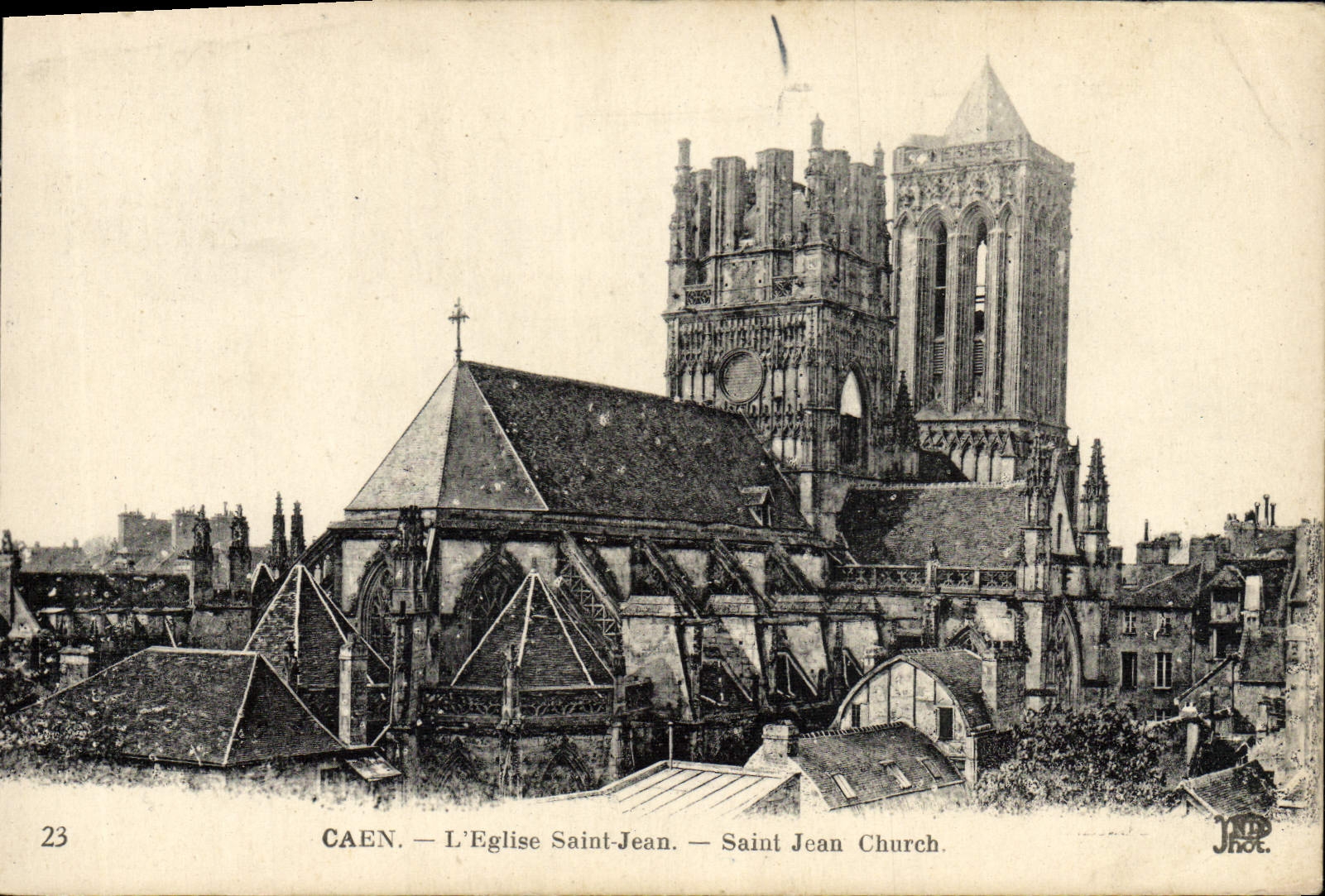 CPA Caen Eglise Saint Jean 