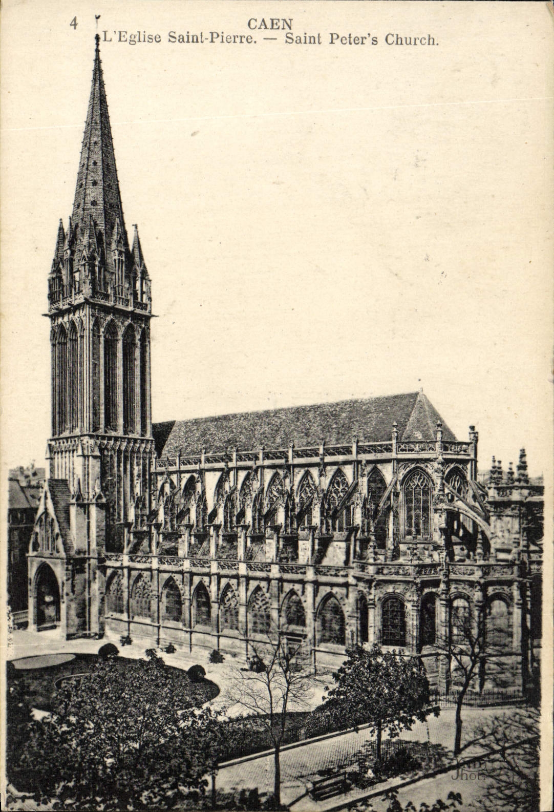 CPA Caen L'Eglise Saint Pierre
