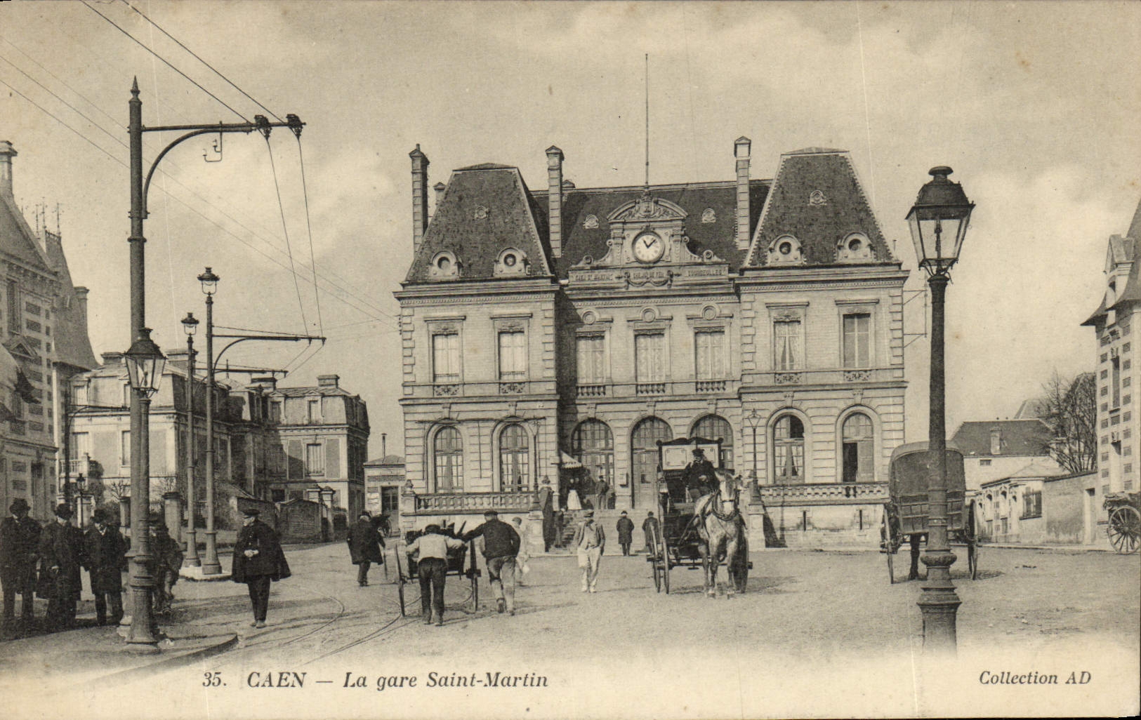 CPA Caen La gare Saint Martin