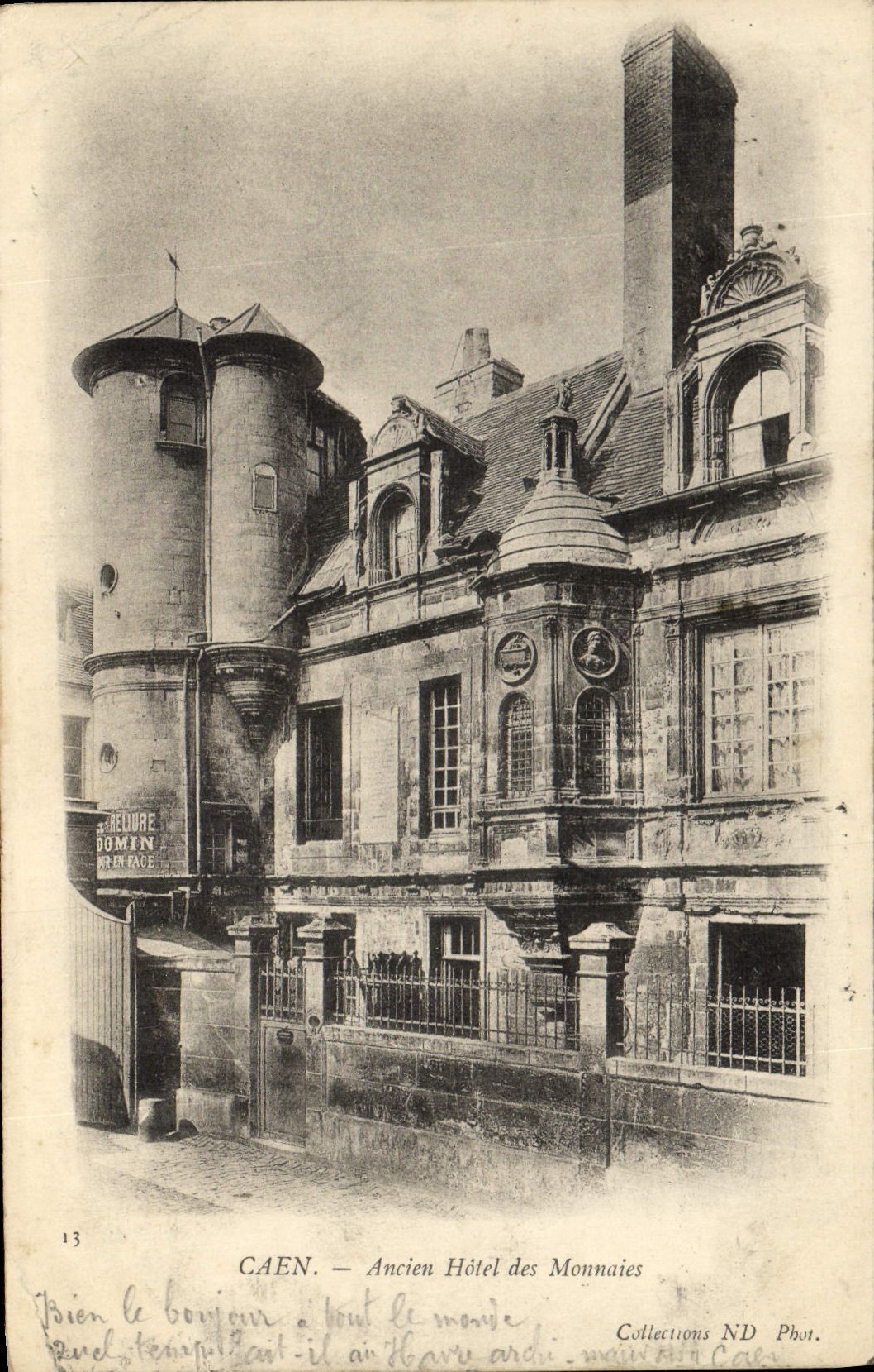 CPA Caen Ancien Hotel des Monnaies