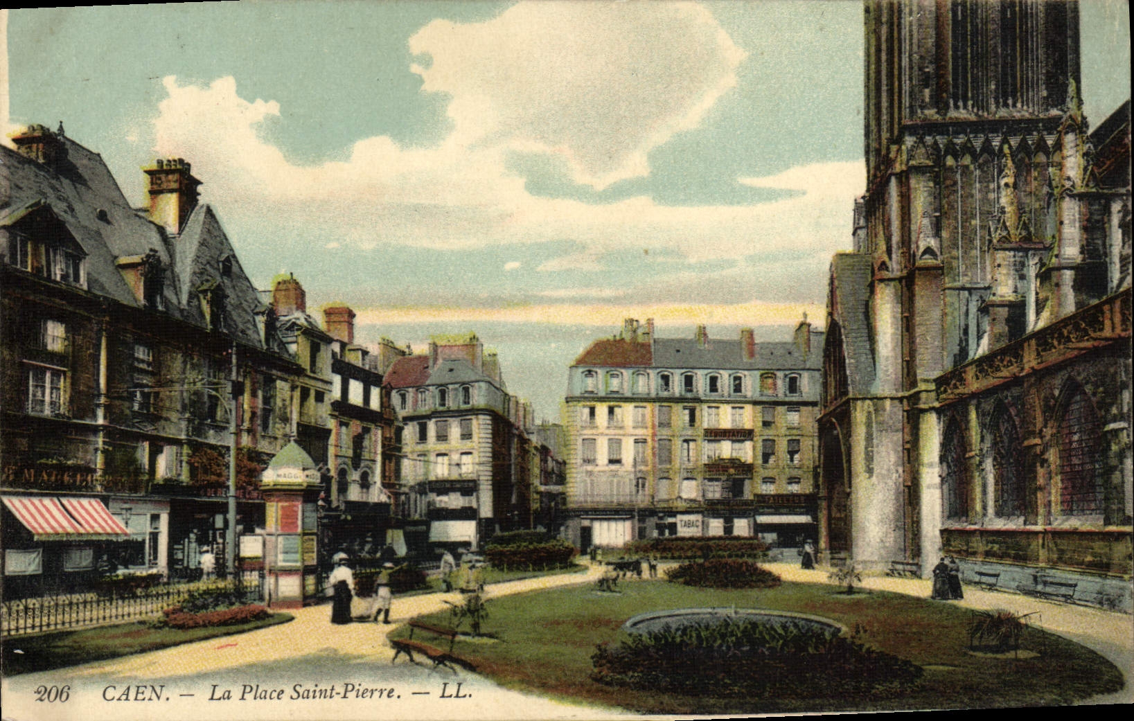 POSTAL Caen de la VENDIMIA el Saint Pierre del lugar