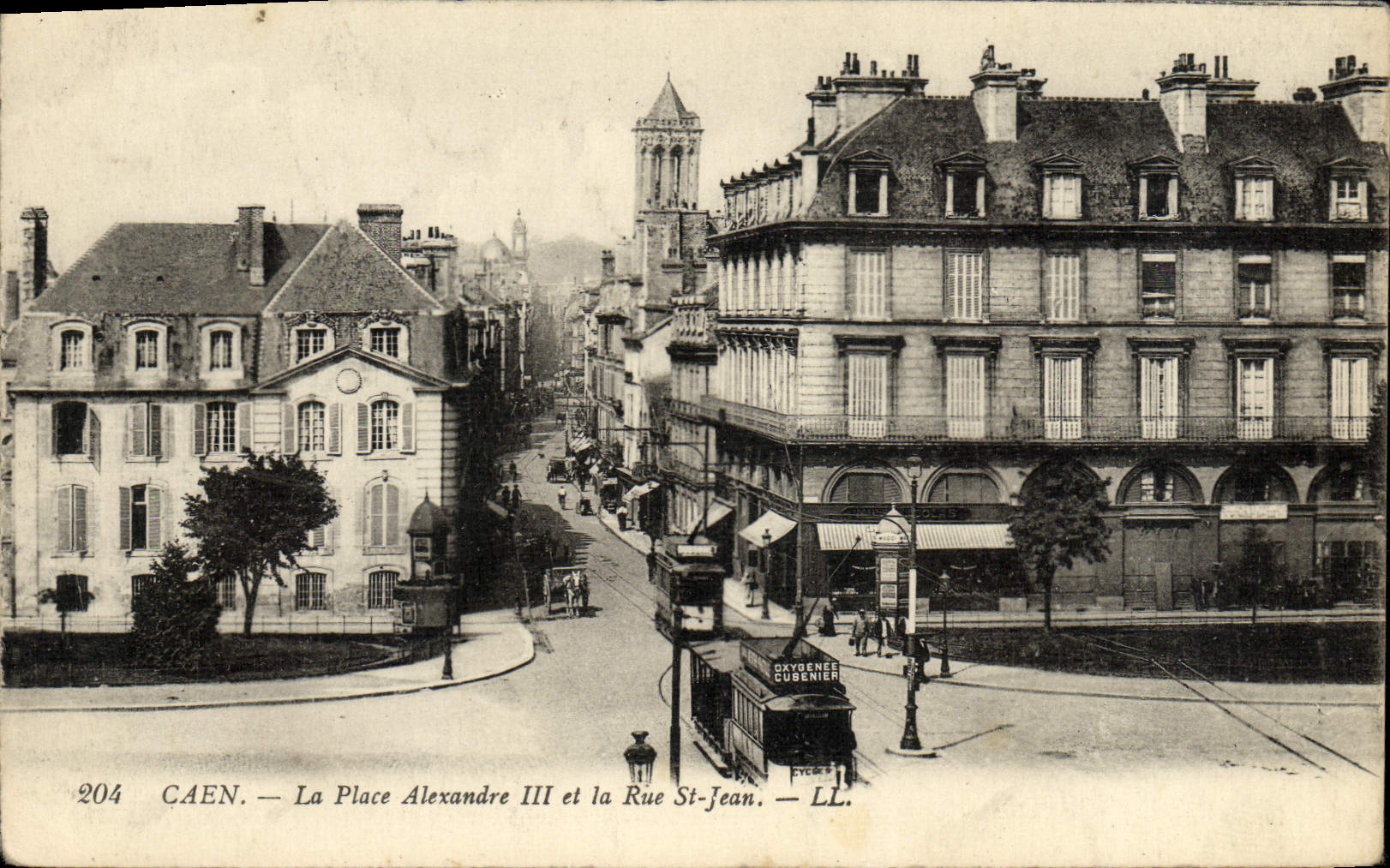 POSTAL Caen de la VENDIMIA el lll y el St Jean de Alejandro del lugar de la calle