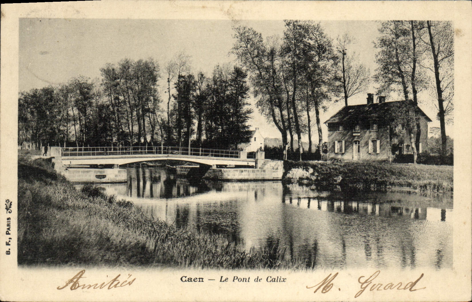 POSTAL Caen de la VENDIMIA el puente del cáliz