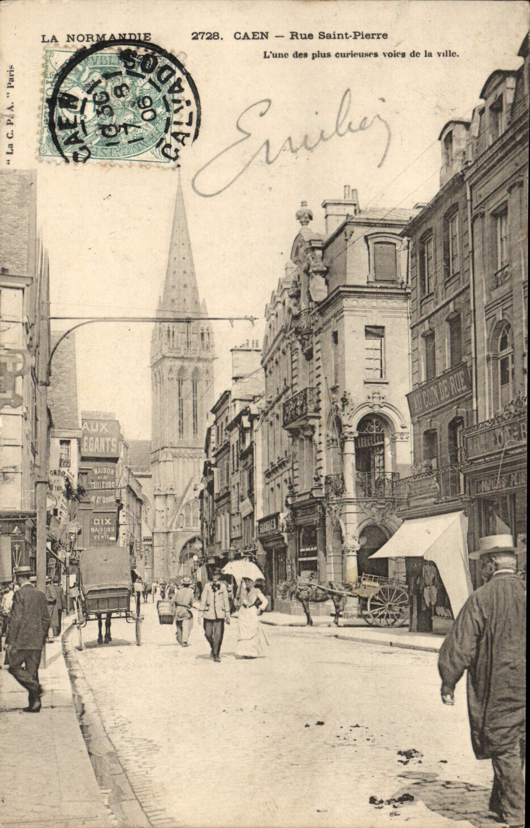 CPA Caen La Rue Saint Pierre 