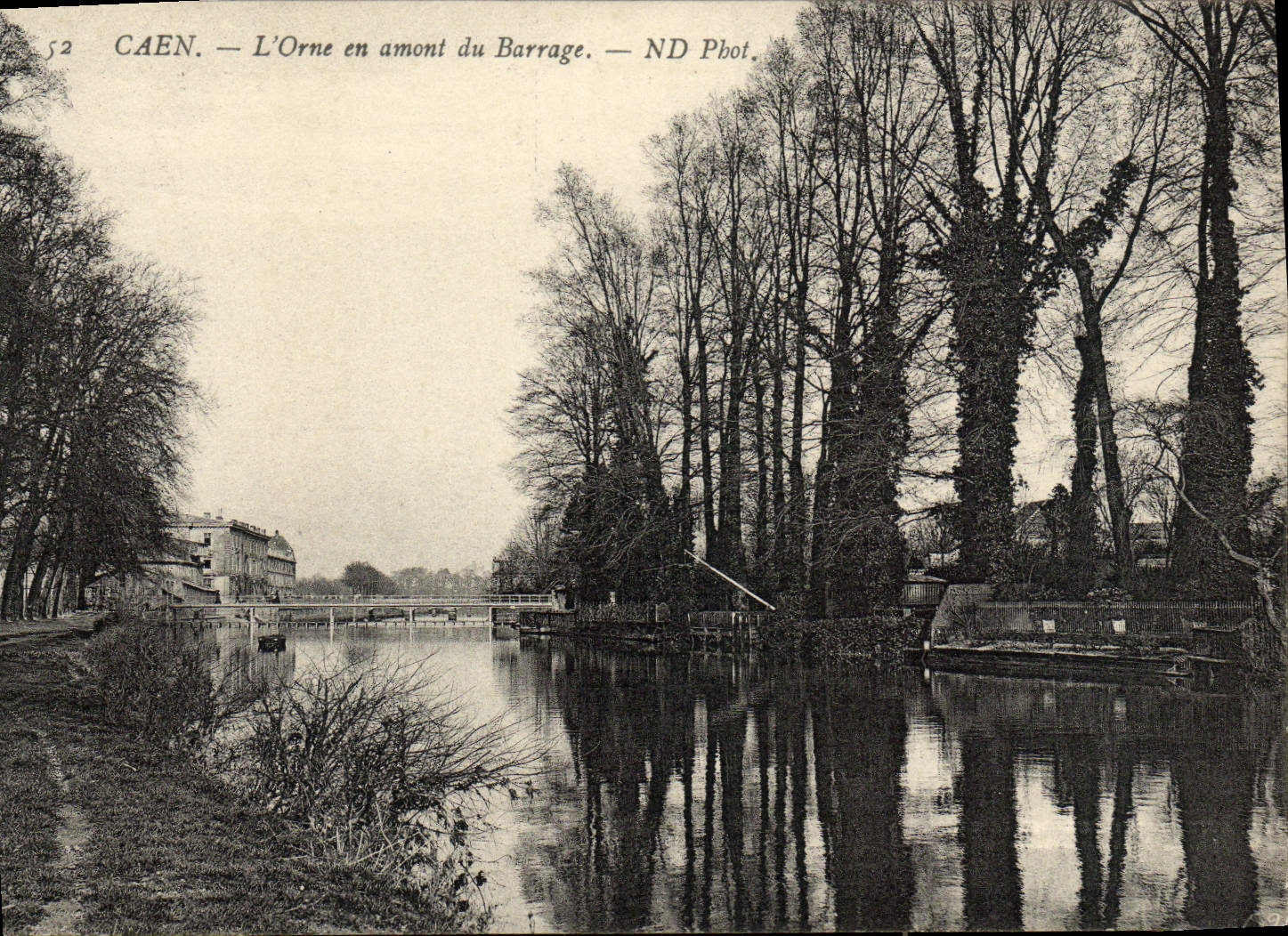 CPA Caen L'Orne en amont du Barrage 